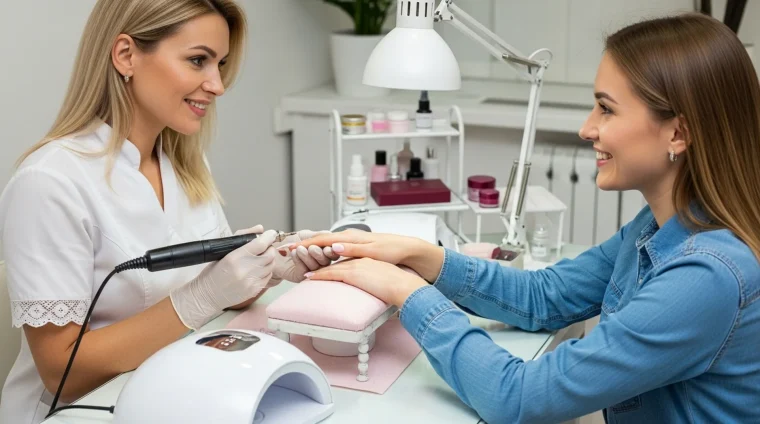 main prompt a female nail technician result